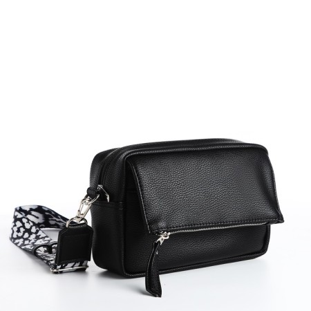 Women's bag over the shoulder Textura, small size, black color-2