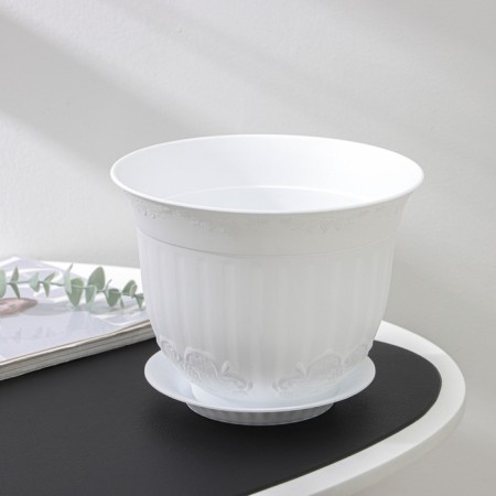 Pot with the pallet "Angara", 2.5 l, the color is white-1