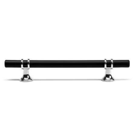 Cappio bracket handle, m/o 128 mm, d = 12 mm, plastic, chrome color/black-2