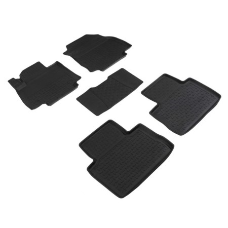 Rubber rugs with a high side for Toyota Rav 4, V, manual transmission, 2019-n.