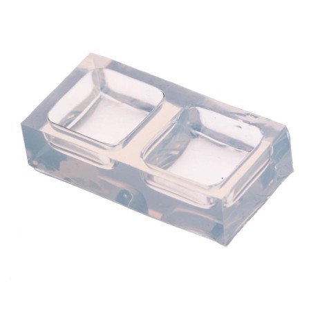 Silicone Mold 2 squares, kV-202, 20 mm, H-7 mm-1