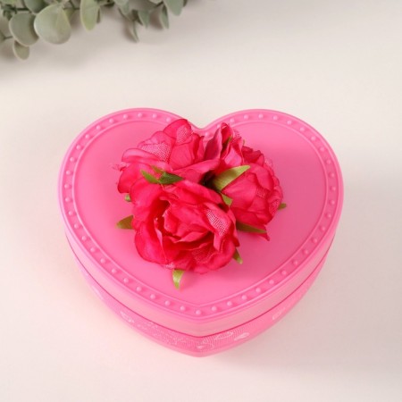 Musical Mechanical Mechanical "Tender Roses" Raspberry 12x13.5x10.5 cm-4