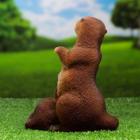 Garden figure "Otter with the baby" 17x12x20cm-2