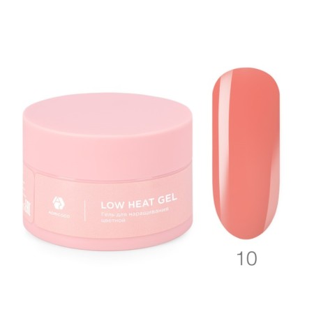 Low -temperature single -phase color gel Adricoco Low Heat, No. 10 coral, 50 ml