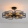 Ceiling chandelier Arte Lamp Maasym A7044PL-6BK, E27, 6x60 W, 56x56x23 cm, black