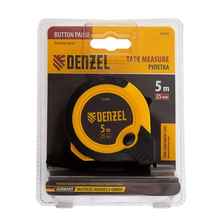 Denzel roulette 31543, two -component case, steel tape, 5 m x 25 mm-7