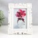 Photo frame plastic 10x15 cm "Rose and curls of rose" white 20.5x15.5 cm
