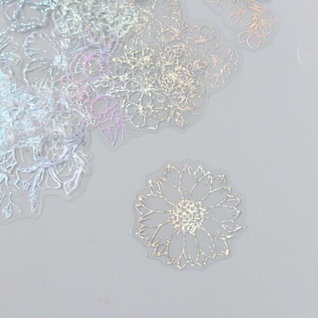 Set of stickers "Flower Story" 45 pcs mix 8x13 cm-2