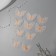 Knitted elements "Double butterflies", 5 × 4 cm, 10 pcs, peach color