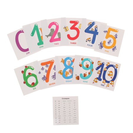 Training cards English "numbers"