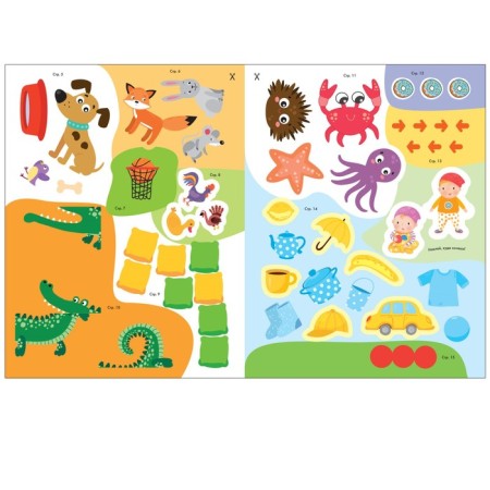Activities with stickers. Set. 2+-2