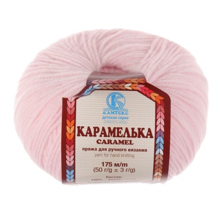 Yarn "caramel" 100% acrylic 175m/50g (293 pink sand)-1