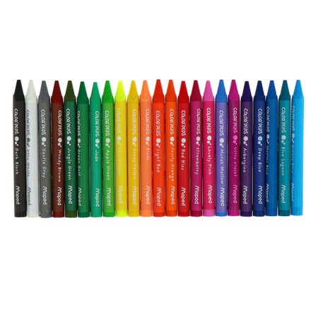 Мелки восковые 24 цвета, Maped Color Peps Wax-2
