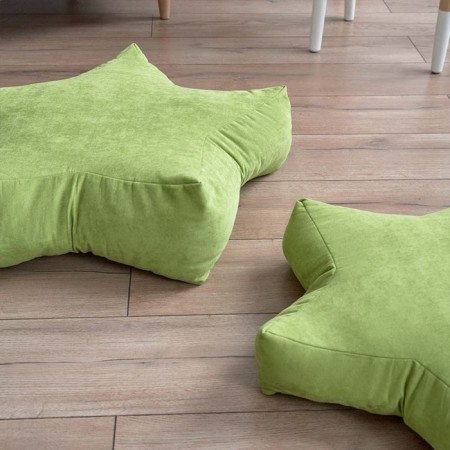 Decorative pillow "Stars", size 55x55x12 cm, green color-2