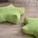 Decorative pillow "Stars", size 55x55x12 cm, green color