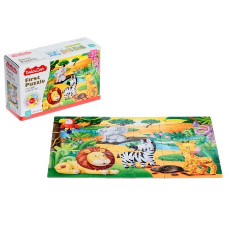 Puzzle "who lives in the jungle", 30 elements-2