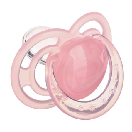 Nipple is an orthodotynic dummy, with a cap, +12 months, pink-3