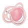 Nipple is an orthodotynic dummy, with a cap, +12 months, pink