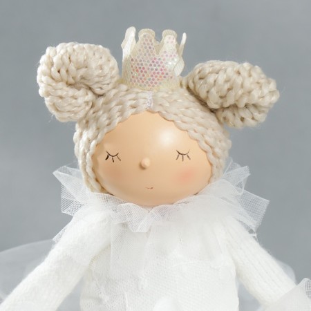 Interior doll "Princess in a white outfit, with heart" 43x18x19.5 cm-6