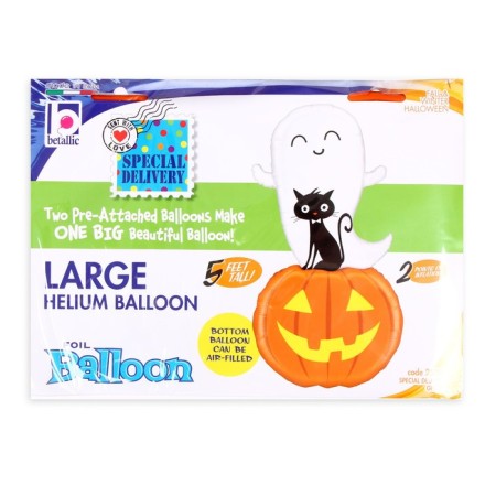 Foil ball 60 ’’ “Ghost with the kitten”, figure, 1 pc.-1