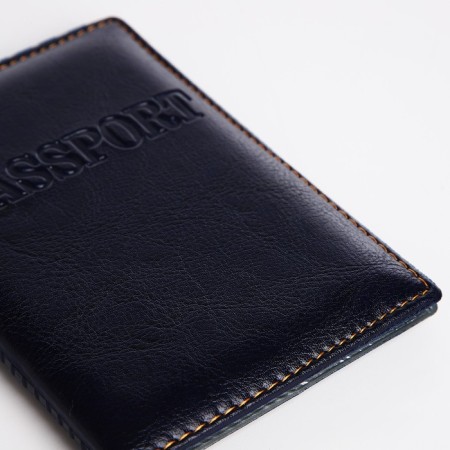 Cover for passport, dark blue color-3