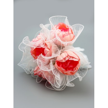 Floristic material for bouquets, white, 28cm*4m-1