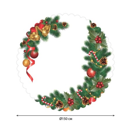 Tables on the table "Christmas decorations", round, Saten, d = 150 cm-1