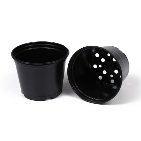 Pot for seedlings, 520 ml, D = 11 cm, h = 11 cm, black, Greengo-4