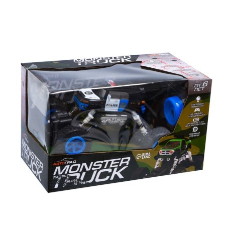 Radio -controlled jeep "Police", works on the battery, the color is black-5