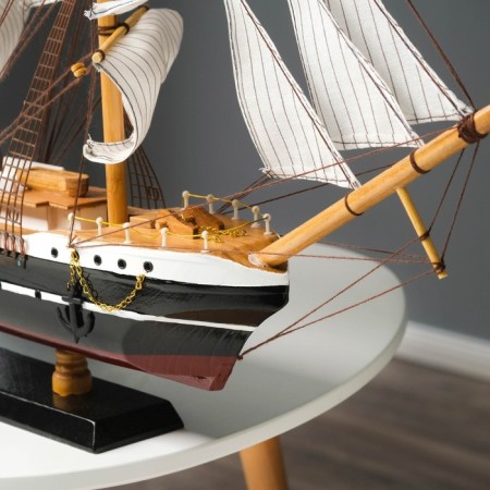 The souvenir ship is large "Gedan", the sides are blue, the sails are white, 82 × 13 × 62 cm-9