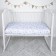 Sheet on the elastic band "Stars", size 60x120 cm, white color