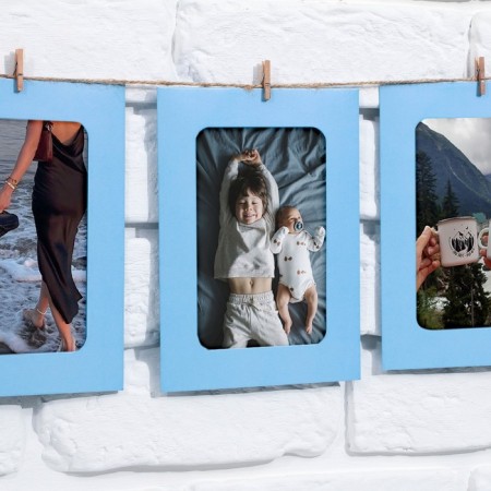 Girland for photos with clothespins "Blue", 6 pcs.-4