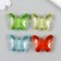 Beads for creativity plastic "Butterfly wave" Transparent color set 20 g 1.1x2.9x2.4 cm