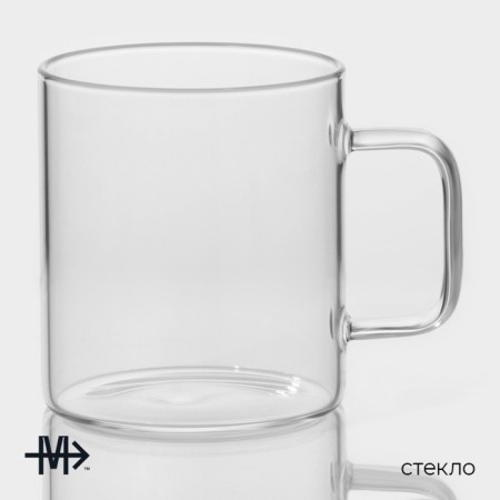 Set of glass mugs Magistro Gloria, 320 ml, 11 × 8 × 9 cm, 2 pcs-1