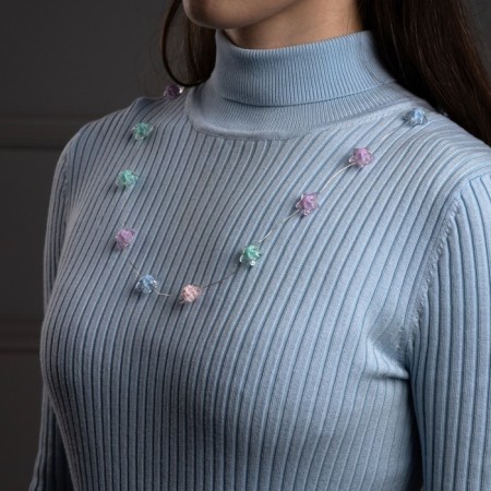 LED beads "Stars", 80 cm, LED (1608) -16-4.6V, AG13X3 (in the set), 3 dir, glow warm white-1