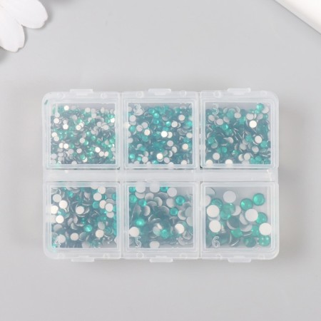 Decor for creativity Glass "Rhinestones. Blue Zircon" d = 2-4.8 mm nr 1188 pcs 6x8x1.5 cm