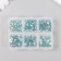 Decor for creativity Glass "Rhinestones. Blue Zircon" d = 2-4.8 mm nr 1188 pcs 6x8x1.5 cm
