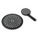 Set of showerrex Zein Z3556, upper on the hinges d = 22 cm, manual 3 modes d = 12 cm, black