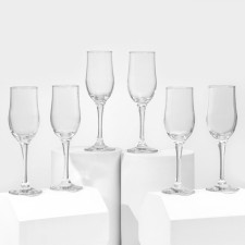 A set of glass glasses for champagne Tulipe, 190 ml, 6 pcs