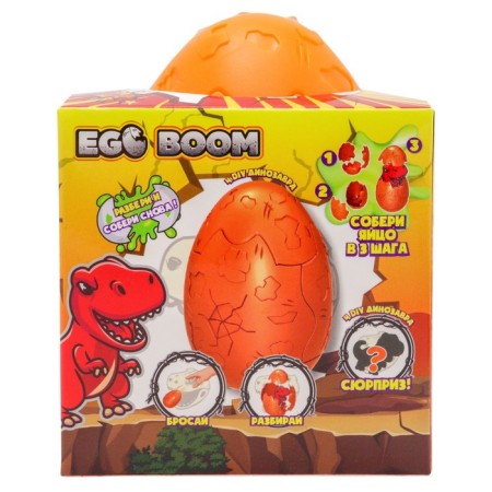 Collectible figurine-scurry dinosaur Crazy Dino Egg Boom, with a map, mix-3