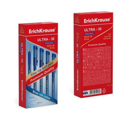 Ballic handle Erichkrause Ultra-30 Original, node 0.7 mm, blue ink, letter length 1000 meters-3