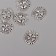 Decor for creativity Metal "Snowman with Clover" silver set 6 pcs 1.1x1.4 cm