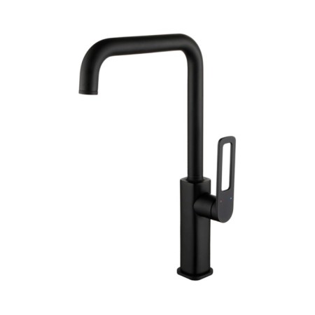 Mixer for the kitchen IDDIS SLIDE SLIBL00I05, single -leaf, high spout 370 mm, black
