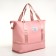 Sports bag with lightning, with an increase, external pocket, pink color