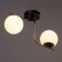 Scarlet chandelier 2x40W E27 black, gold 33x13.5x16cm