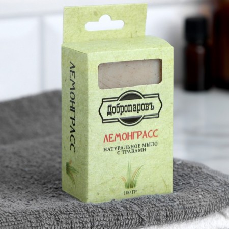Natural bath soap with herbs in the box "Lemongrass" 100 Gr Dobroparov-1