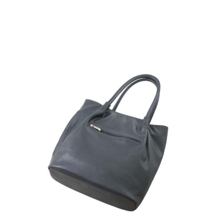 Bag Women's claim. Kozh, lightning, gray color-1