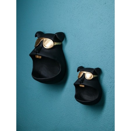 Set of stands for the little things "dog", polystone, 25 cm, black color