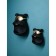 Set of stands for the little things "dog", polystone, 25 cm, black color