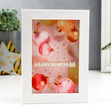 Interior plastic Pigger "New Year's balls - Happy New Year" 17x12x3.8 cm